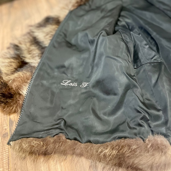 Custom 100% Real Fur vintage Coat waist length jacket - Picture 7 of 13